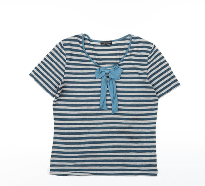 Womens UK Size M Betty Jackson Blue Basic T-Shirt