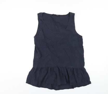 Womens UK Size S Zara Blue Basic Tank
