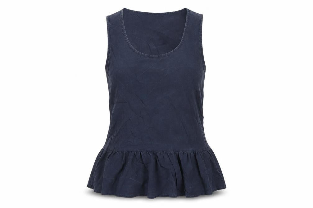 Womens UK Size S Zara Blue Basic Tank