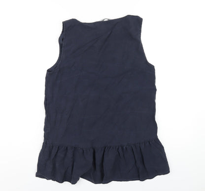 Womens UK Size S Zara Blue Basic Tank