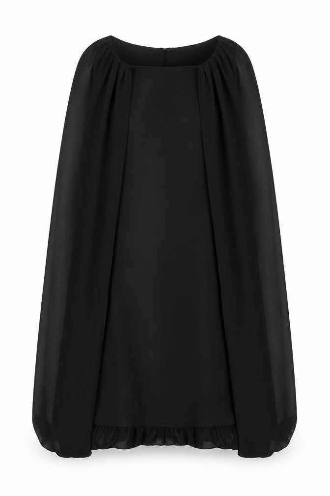 Zara Womens Black Polyester A-Line Size XS Roll Neck Zip
