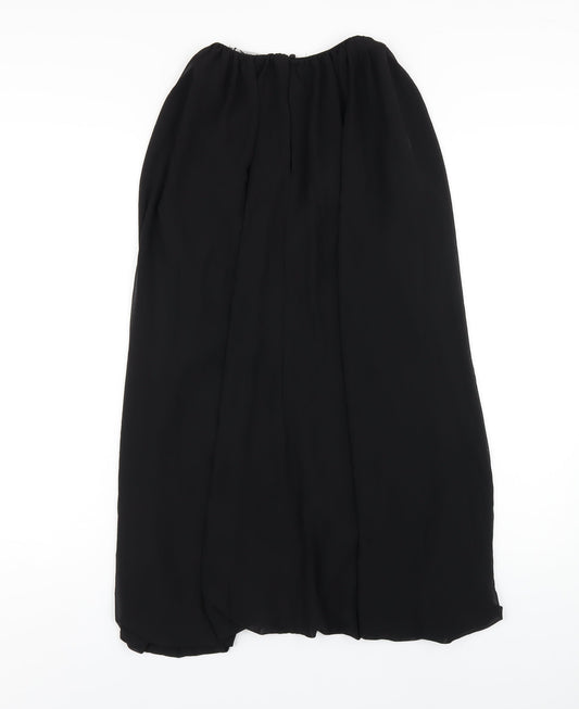 Zara Womens Black Polyester A-Line Size XS Roll Neck Zip