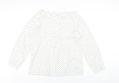 Womens UK Size L Gap White Basic Blouse