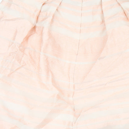 Oasis Womens Pink Striped Acrylic A-Line Skirt Size 10 Zip