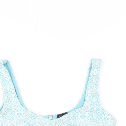 Womens UK Size 12 River Island Blue Cropped Tank