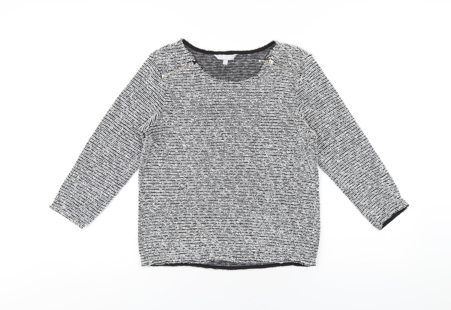 Womens UK Size 10 Red Herring Grey Basic T-Shirt
