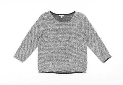 Womens UK Size 10 Red Herring Grey Basic T-Shirt