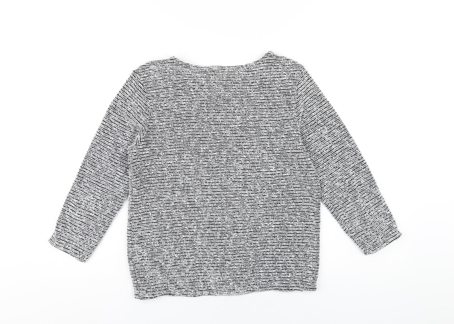 Womens UK Size 10 Red Herring Grey Basic T-Shirt