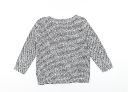 Womens UK Size 10 Red Herring Grey Basic T-Shirt