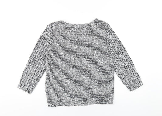 Womens UK Size 10 Red Herring Grey Basic T-Shirt