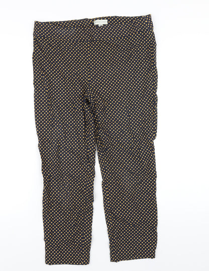 Adrienne Vittadini Womens Blue Polka Dot Viscose Capri Trousers Size 4 L25 in Regular