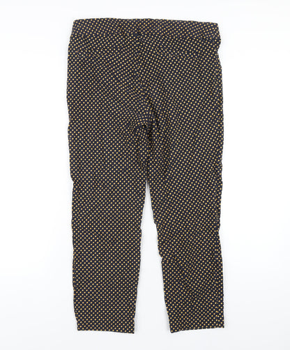 Adrienne Vittadini Womens Blue Polka Dot Viscose Capri Trousers Size 4 L25 in Regular