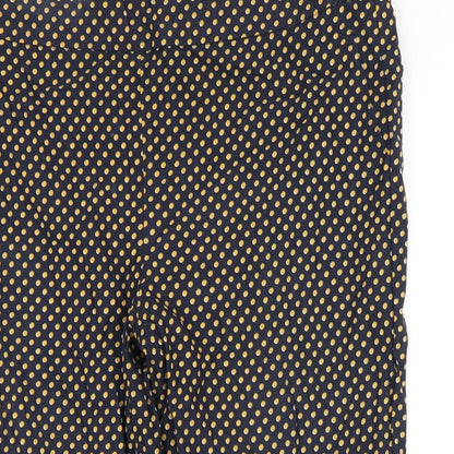 Adrienne Vittadini Womens Blue Polka Dot Viscose Capri Trousers Size 4 L25 in Regular