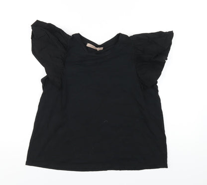 Womens UK Size M Coast Black Basic T-Shirt