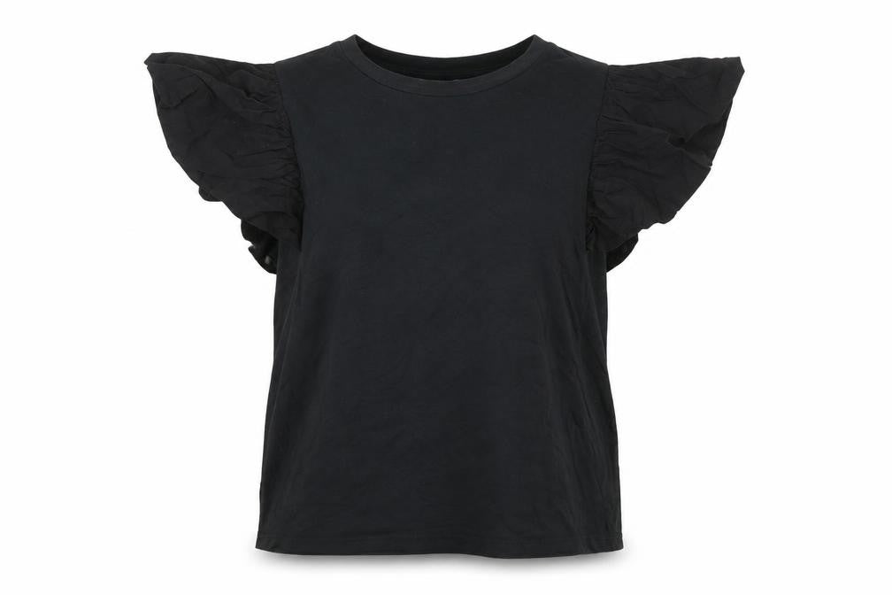 Womens UK Size M Coast Black Basic T-Shirt