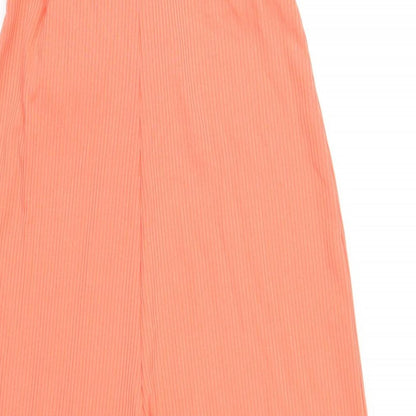 Miss Selfridge Womens Orange Polyester Jumpsuit One-Piece Size 8 L23 in Pullover