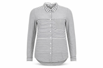 Womens UK Size 8 NEXT Grey Basic Button-Up