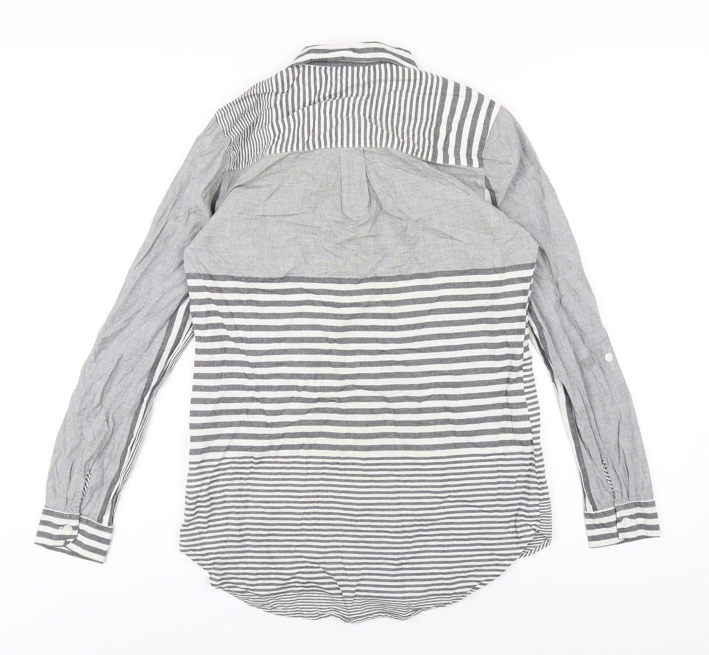 Womens UK Size 8 NEXT Grey Basic Button-Up