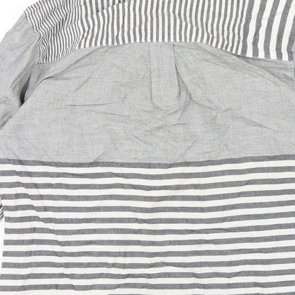 Womens UK Size 8 NEXT Grey Basic Button-Up