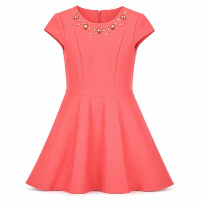 Untold Womens Pink Viscose A-Line Size 10 Round Neck Zip