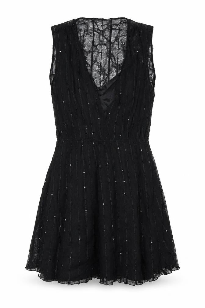 Zara Womens Black Polyester A-Line Size M V-Neck Pullover