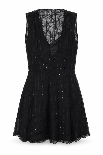Zara Womens Black Polyester A-Line Size M V-Neck Pullover
