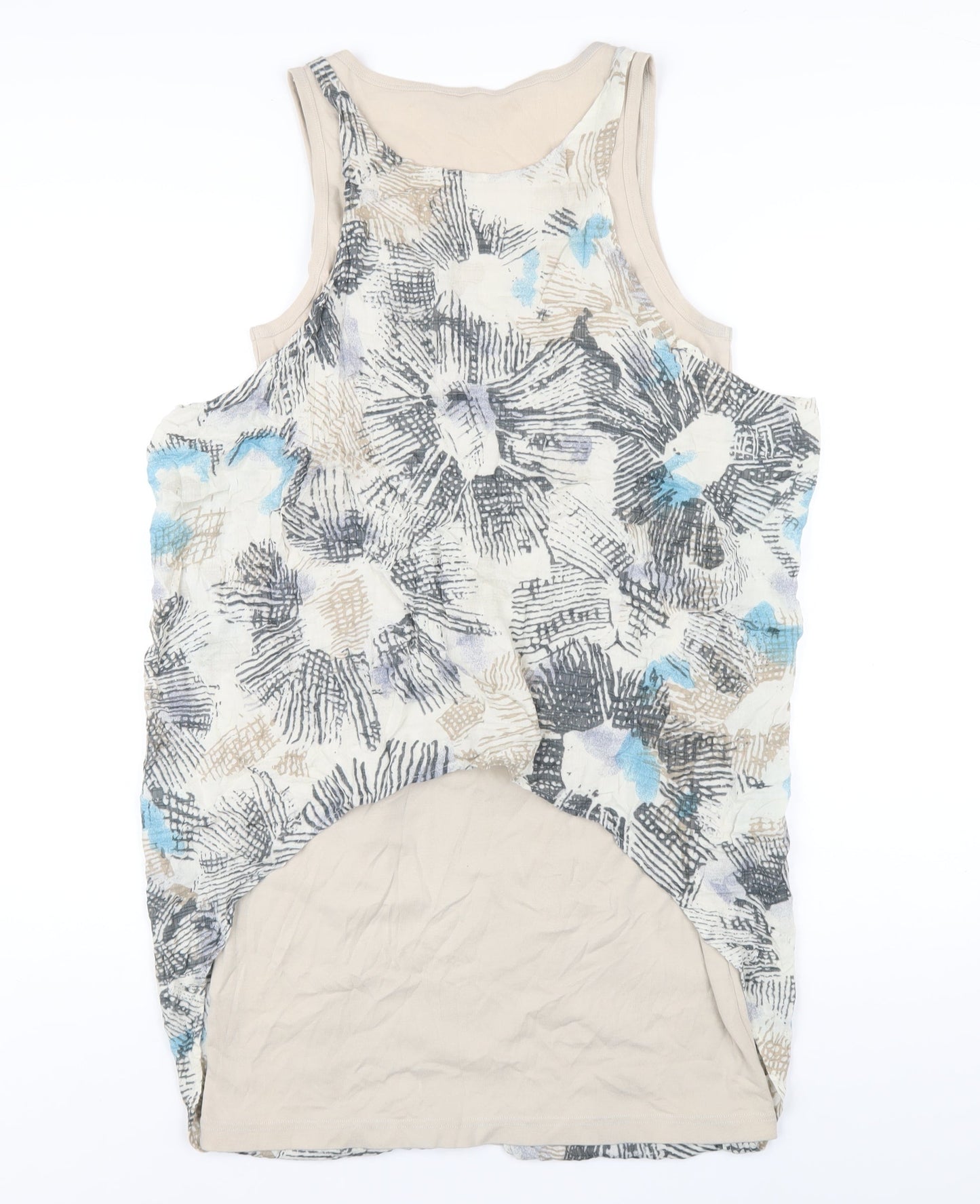 Sandwich Womens Multicoloured Geometric Cotton Tank Dress Size 10 Scoop Neck Pullover
