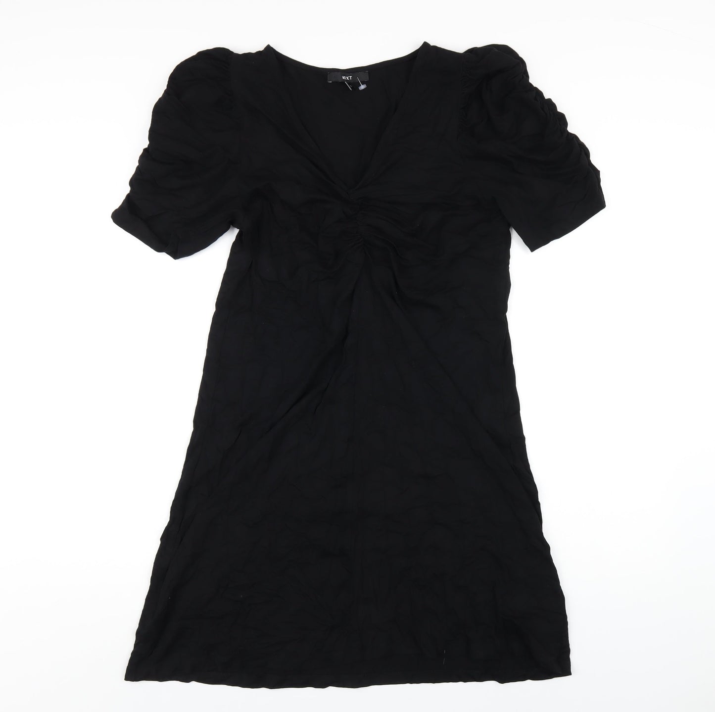 NEXT Womens Black Viscose A-Line Size 12 V-Neck Pullover