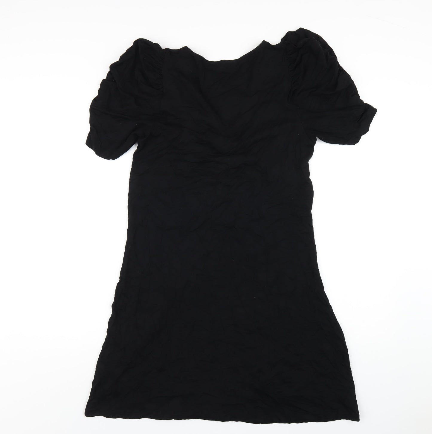 NEXT Womens Black Viscose A-Line Size 12 V-Neck Pullover