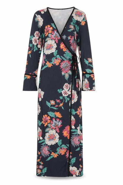 Boohoo Womens Multicoloured Floral Polyester Wrap Dress Size 8 V-Neck Tie