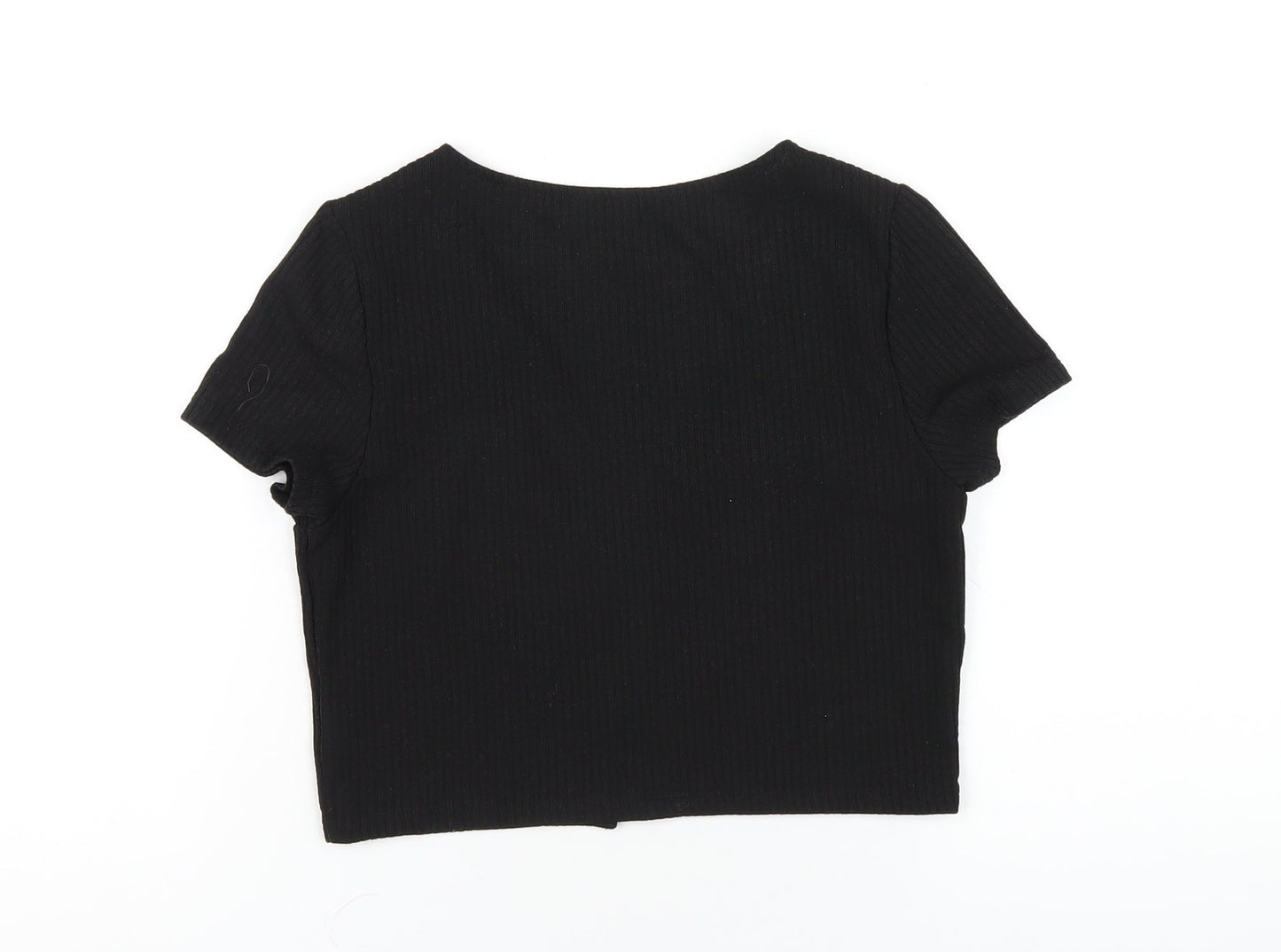 Womens UK Size M H&M Black Basic T-Shirt