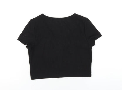 Womens UK Size M H&M Black Basic T-Shirt