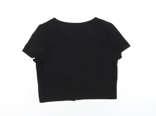 Womens UK Size M H&M Black Basic T-Shirt