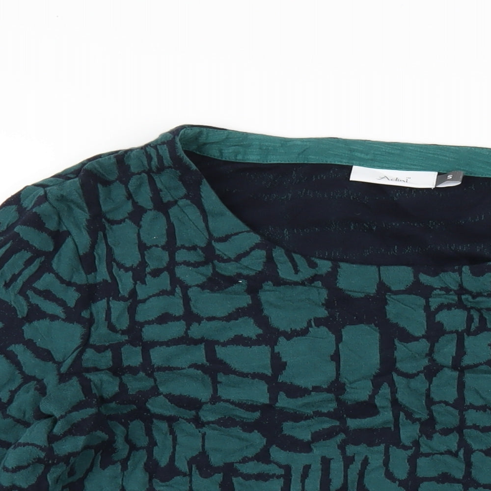 Womens UK Size S Adini Green Basic T-Shirt