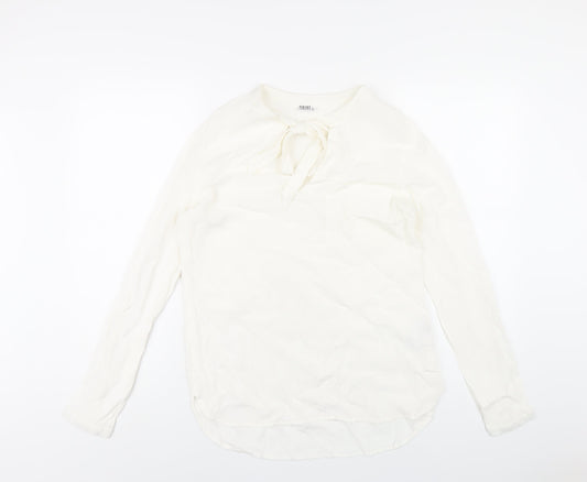 Womens UK Size S Saint Tropez Clothing White Basic Blouse