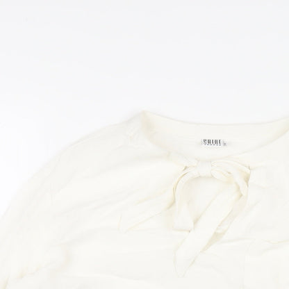 Womens UK Size S Saint Tropez Clothing White Basic Blouse