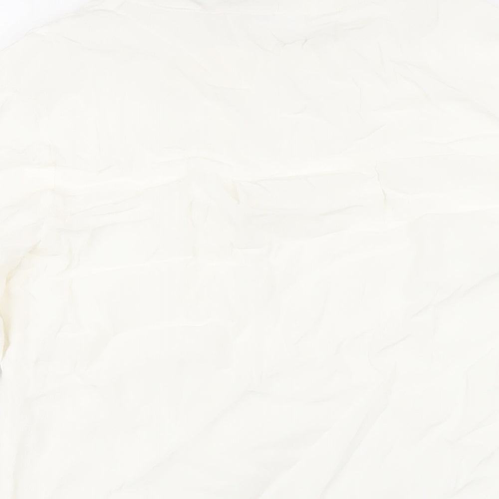 Womens UK Size S Saint Tropez Clothing White Basic Blouse