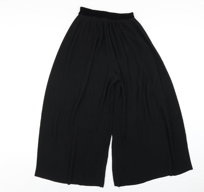 Womens UK Size XS Zara Regular Fit Capri Black Trousers