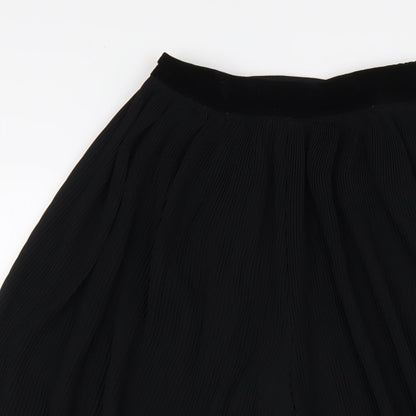 Womens UK Size XS Zara Regular Fit Capri Black Trousers