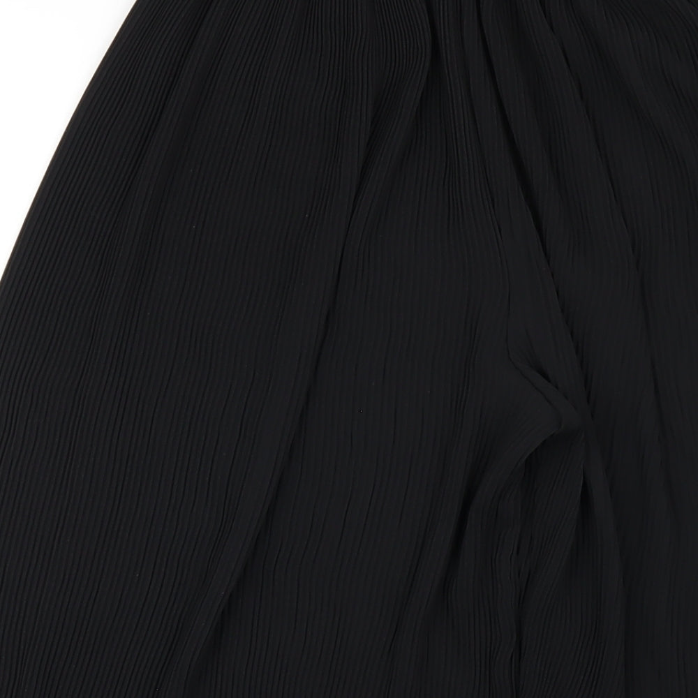 Womens UK Size XS Zara Regular Fit Capri Black Trousers