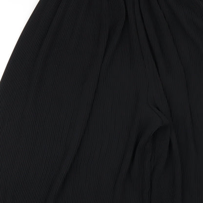 Womens UK Size XS Zara Regular Fit Capri Black Trousers