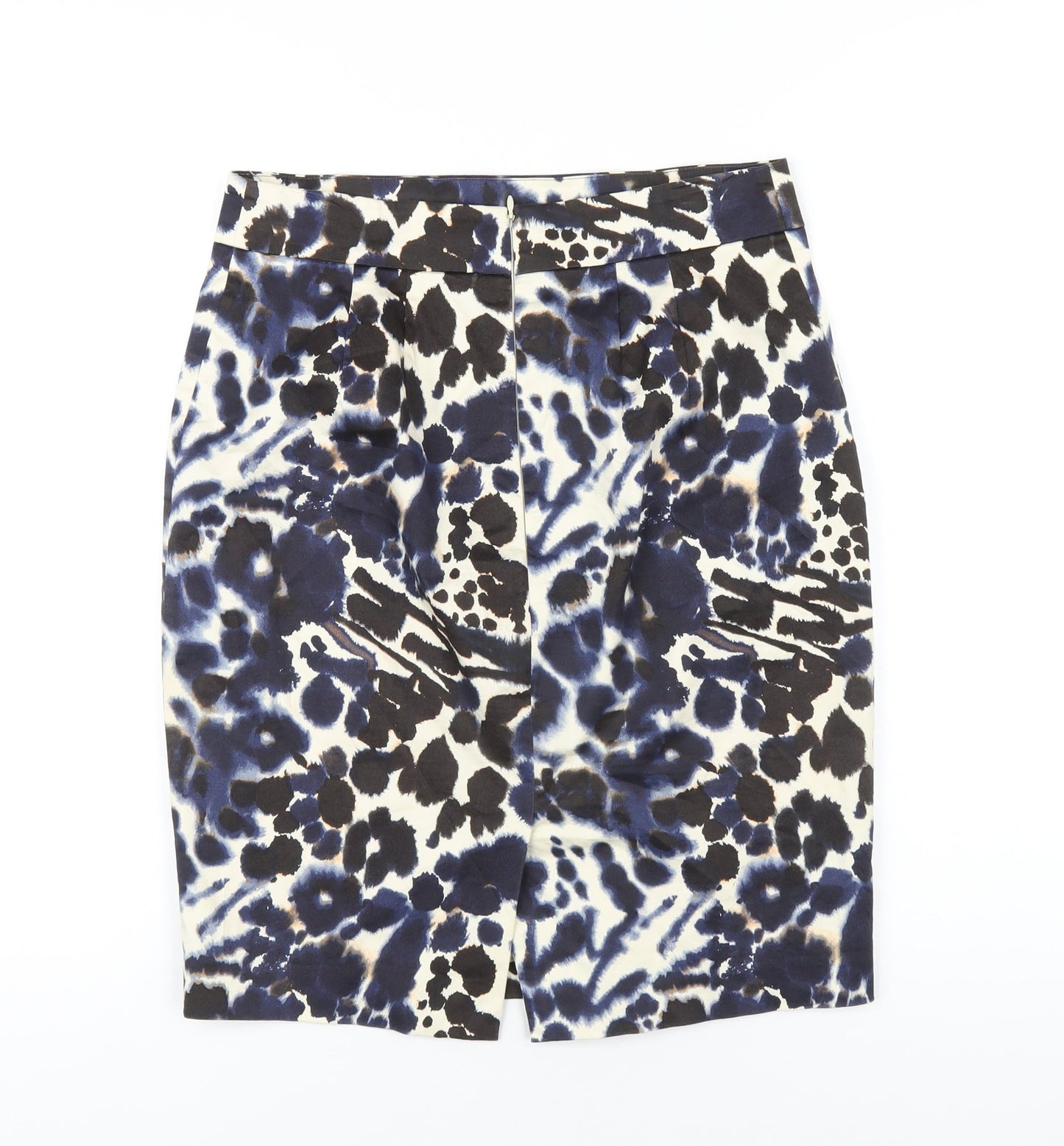 Ann Taylor Womens Multicoloured Geometric Polyester Straight & Pencil Skirt Size 6 Zip