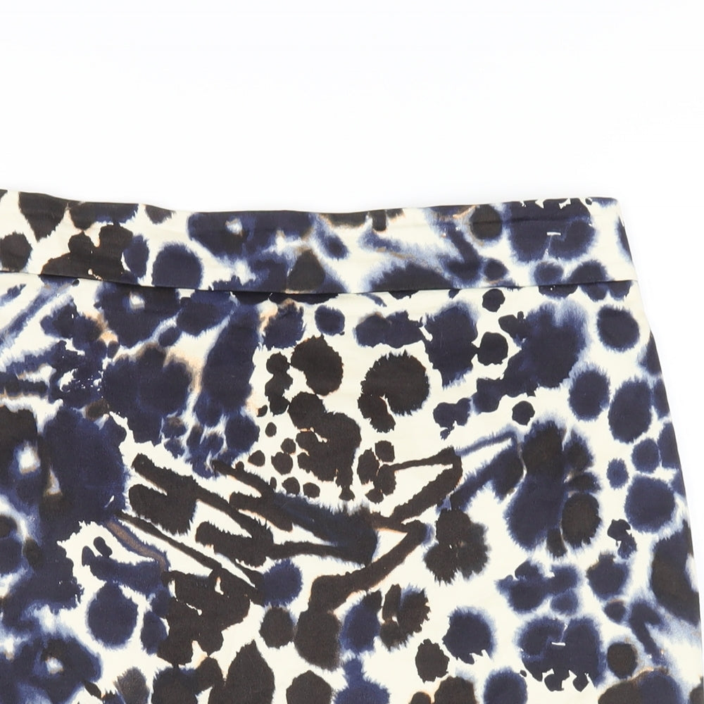 Ann Taylor Womens Multicoloured Geometric Polyester Straight & Pencil Skirt Size 6 Zip