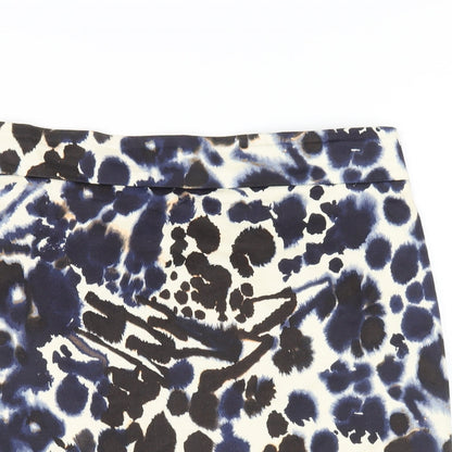 Ann Taylor Womens Multicoloured Geometric Polyester Straight & Pencil Skirt Size 6 Zip