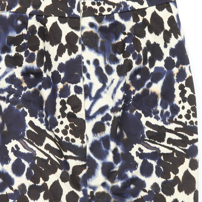 Ann Taylor Womens Multicoloured Geometric Polyester Straight & Pencil Skirt Size 6 Zip