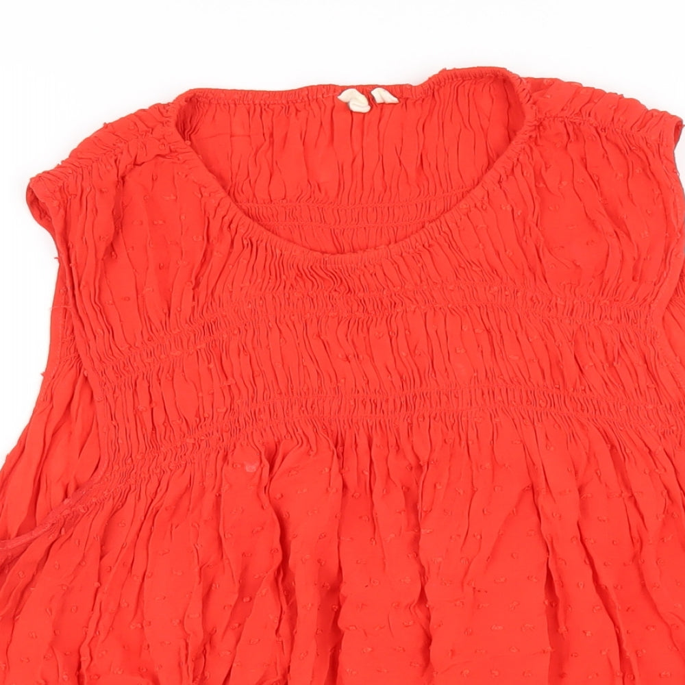 Womens UK Size L Gap Red Basic T-Shirt