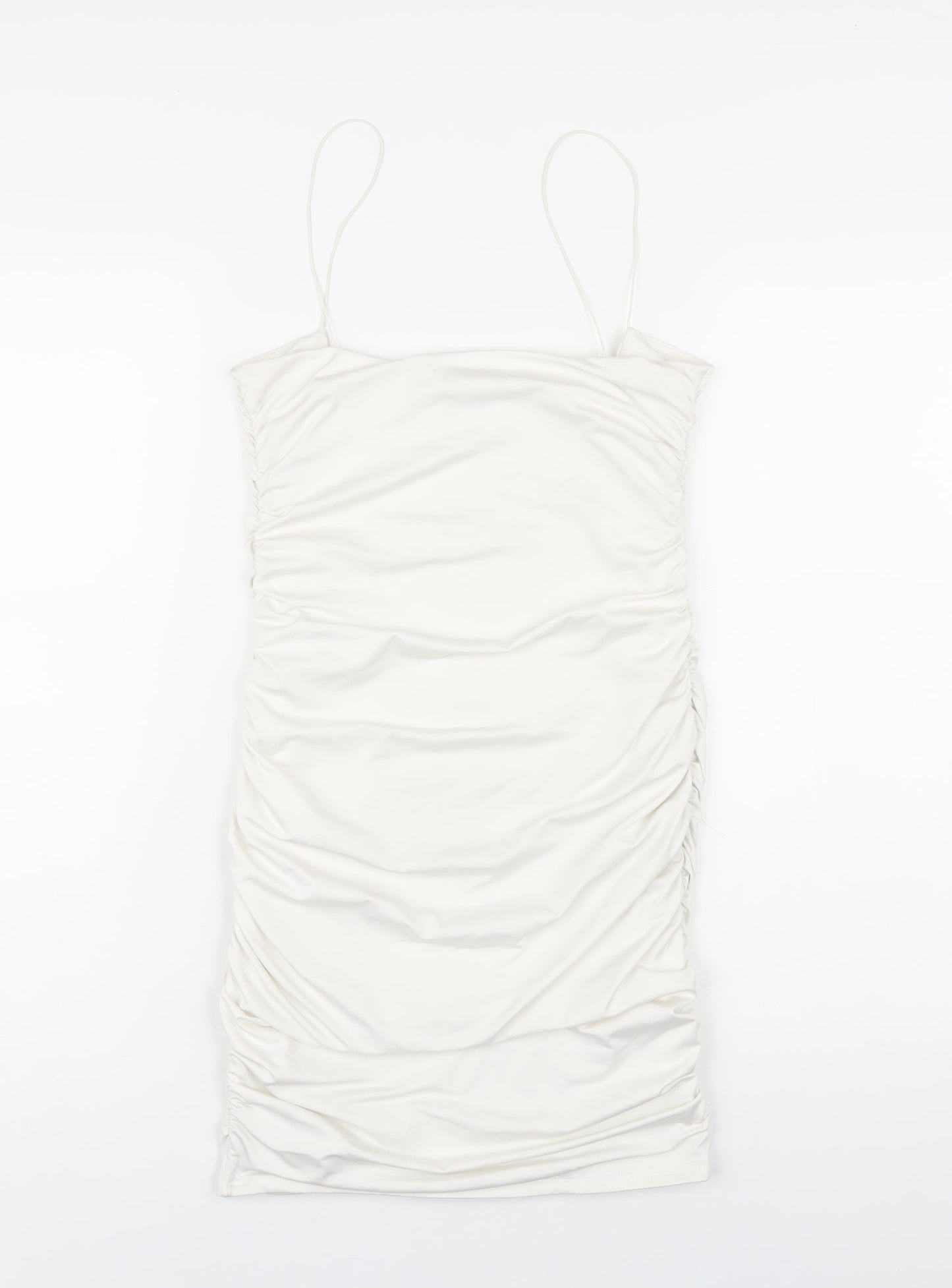 Oh Polly Womens White Polyester Bodycon Size 10 Round Neck Pullover
