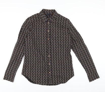 Womens UK Size 10 Marks and Spencer Black Basic Button-Up