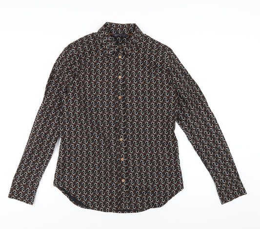 Womens UK Size 10 Marks and Spencer Black Basic Button-Up
