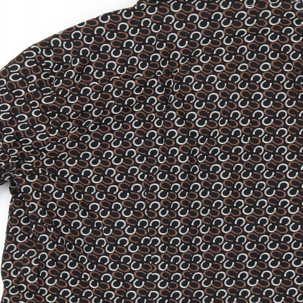 Womens UK Size 10 Marks and Spencer Black Basic Button-Up